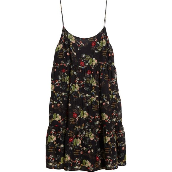 Alice + Olivia Collen Floral black Mini dress size 8 - Picture 3 of 12